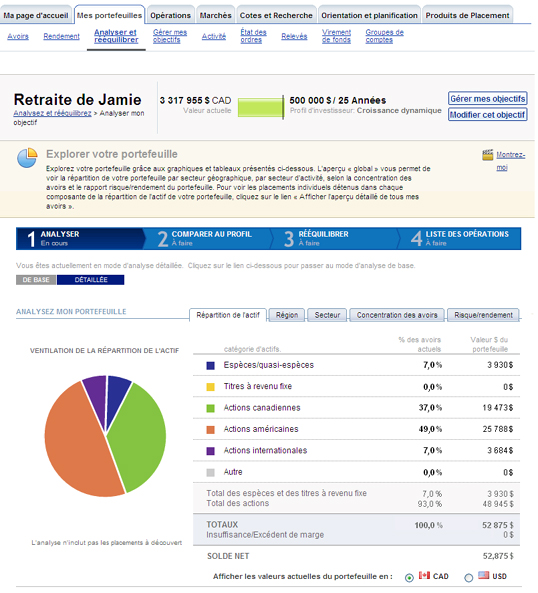 Outil &laquo;&nbsp;Analyser et r&eacute;&eacute;quilibrer&nbsp;&raquo;