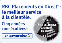 RBC Placements en Direct&nbsp;: le meilleur service &agrave; la client&egrave;le. cinq ann&eacute;es cons&eacute;cutives. Pour en savoir plus >