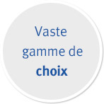 Vaste gamme de choix