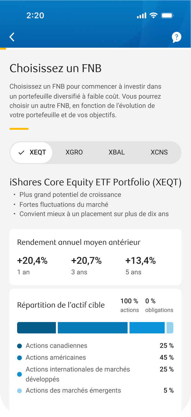 choose an etf screenshot