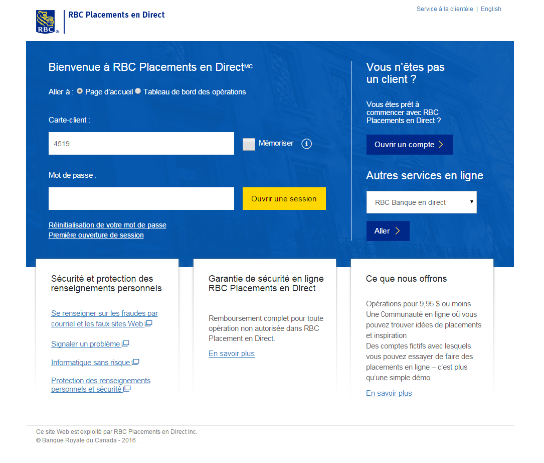 Rbc En Ligne Direct Ouvrir Une Session En Ligne