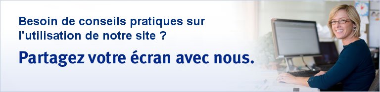 Besoin de conseils pratiques sur l'utilisation des services bancaires en ligne ? Partagez votre écran avec nous.